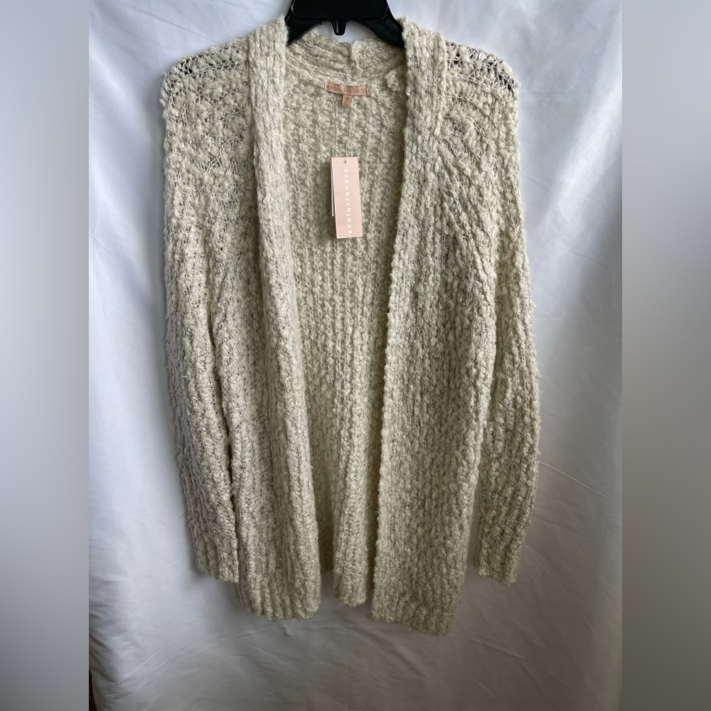 NWT- Evolutionary Oversized Cream Knit Cardigan size medium